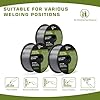HAXIAOER Flux Core Welding Wire 0.9mm 1.0KG, E71T-GS MIG Welding Wire Mild Steel Gasless Welding Wire Without Gas-self Shielded Stainless Steel Wire for MIG Welders, 3 Pack