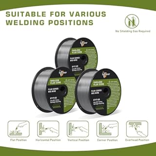 HAXIAOER Flux Core Welding Wire 0.9mm 1.0KG, E71T-GS MIG Welding Wire Mild Steel Gasless Welding Wire Without Gas-self Shielded Stainless Steel Wire for MIG Welders, 3 Pack