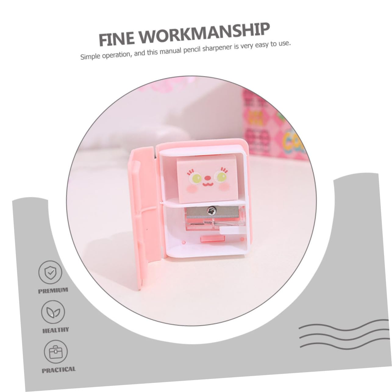 5 Set Temperamatite Manualper Design Carino Per Scuola E Ufficio Facile Usare E Resistente Necessario Per Materiale Scolastico 4 Pezzi*5