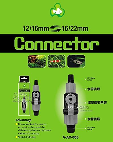 TOP water hose tube connector flow adjust switch 13mm to 17mm transfer aquarium water plant fish tank filter accessory