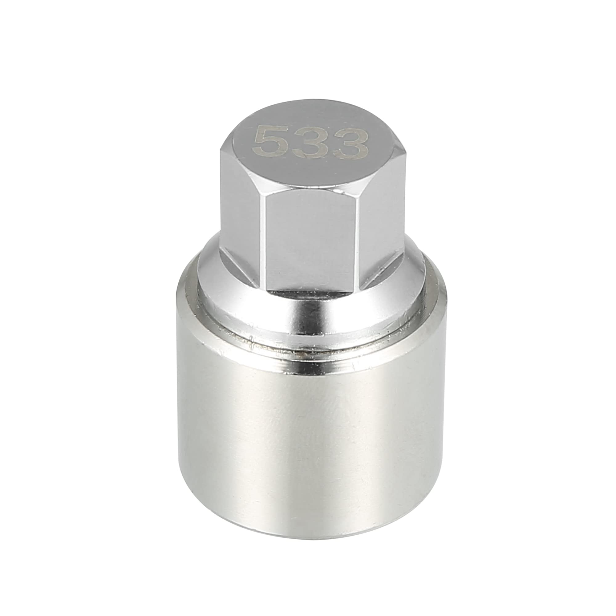 X AUTOHAUX 533 Clé De Démontage Écrou Antivol Roue pour VW Touareg 1pc | Métal, Argenté, 4.1x2.9cm, Diamètre 2.4cm, Pour VW Scirocco, Magotan, Phaeton, Tiguan, Résistant Usure, Antirouille