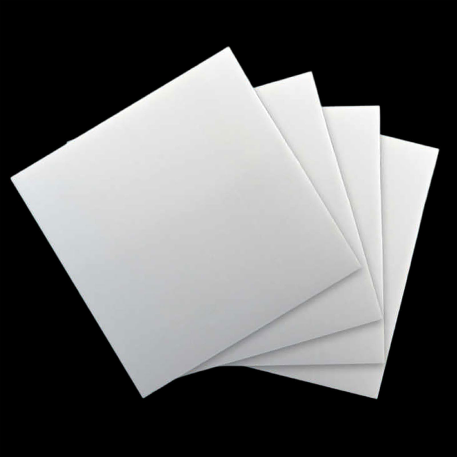 Coyouco One Color Teflon Ptfe Plastic Sheet, Size 500 X 500Mm Formable Teflon Board For Gaskets And Diy Crafts,0.3Mm