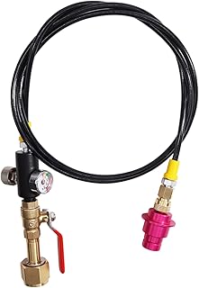 Soda Machine CO2 Cylinder Refill Adapter with Pressure Gauge,Soda Maker Co2 Canister Refill Station,CGA320 Co2 Tank Direct Adapter for Connect Large CO2 Storage Tanks and Soda Maker Cylinder Series