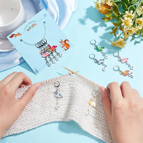 NBEADS 20 Pcs Flamingo Stitch Markers - Image 3