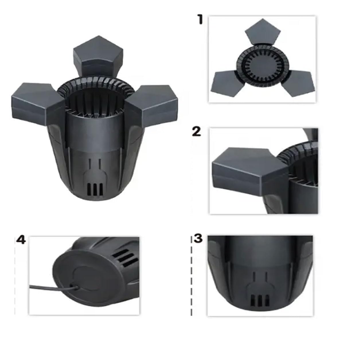 Skimmer galleggiante per laghetto, pulitore automatico per piscine con flusso di 4200 l/h, basso rumore e forte assorbimento, adatta il livello dell'acqua per piscina, giardino, laghetto per pesci