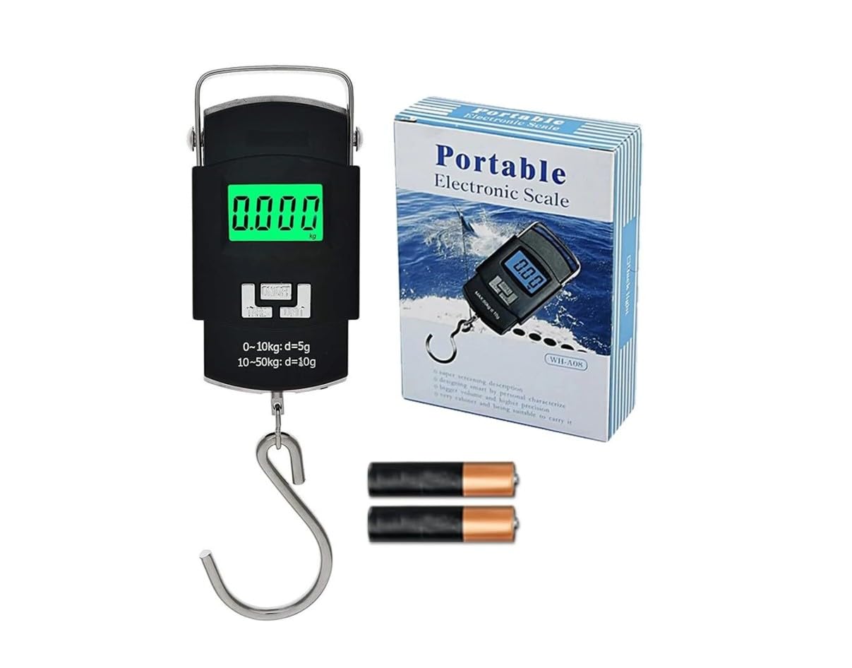 Portable Digital Hanging Scale 50Kg Capacity | LCD Weight Machine for Luggage, Bags, Grocery & Fishing | High Precision Electronic Scale-image-48