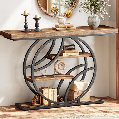 Huuger 47.2 Inch Entryway Table, Industrial Console Sofa Table with