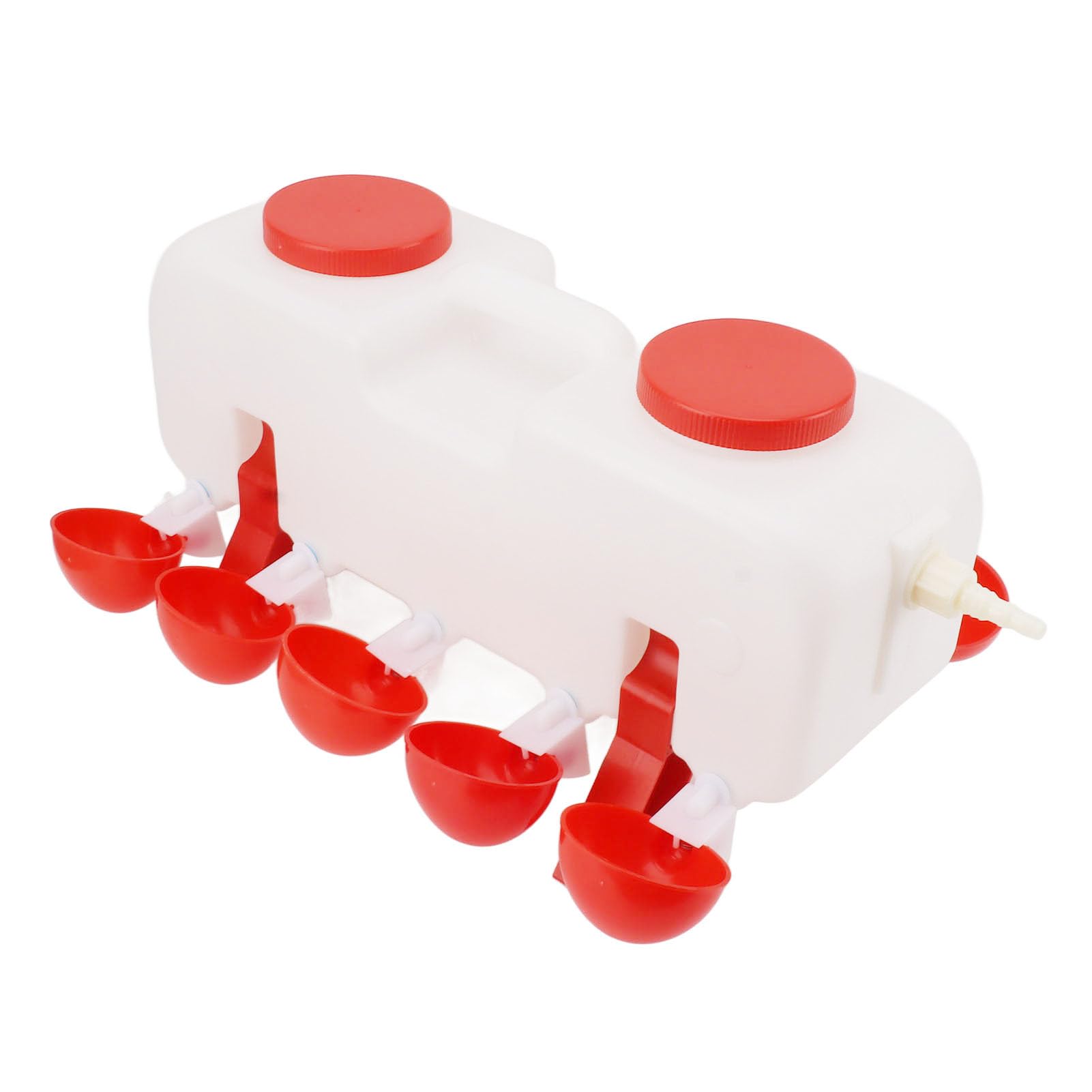 Bebedero automático para Pollos de 10 L, de bebederos para Aves de Corral Grande con 10 Cuencos, diseño de Doble para Pollos, Patos y Gansos, válvula Flotante de Llena