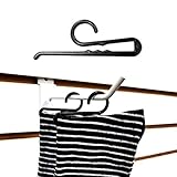 Sock & Scarf Hanging Hooks, Non-Slip Fine Garment Sock Clip, 3.5' L, Black, 100 Pack