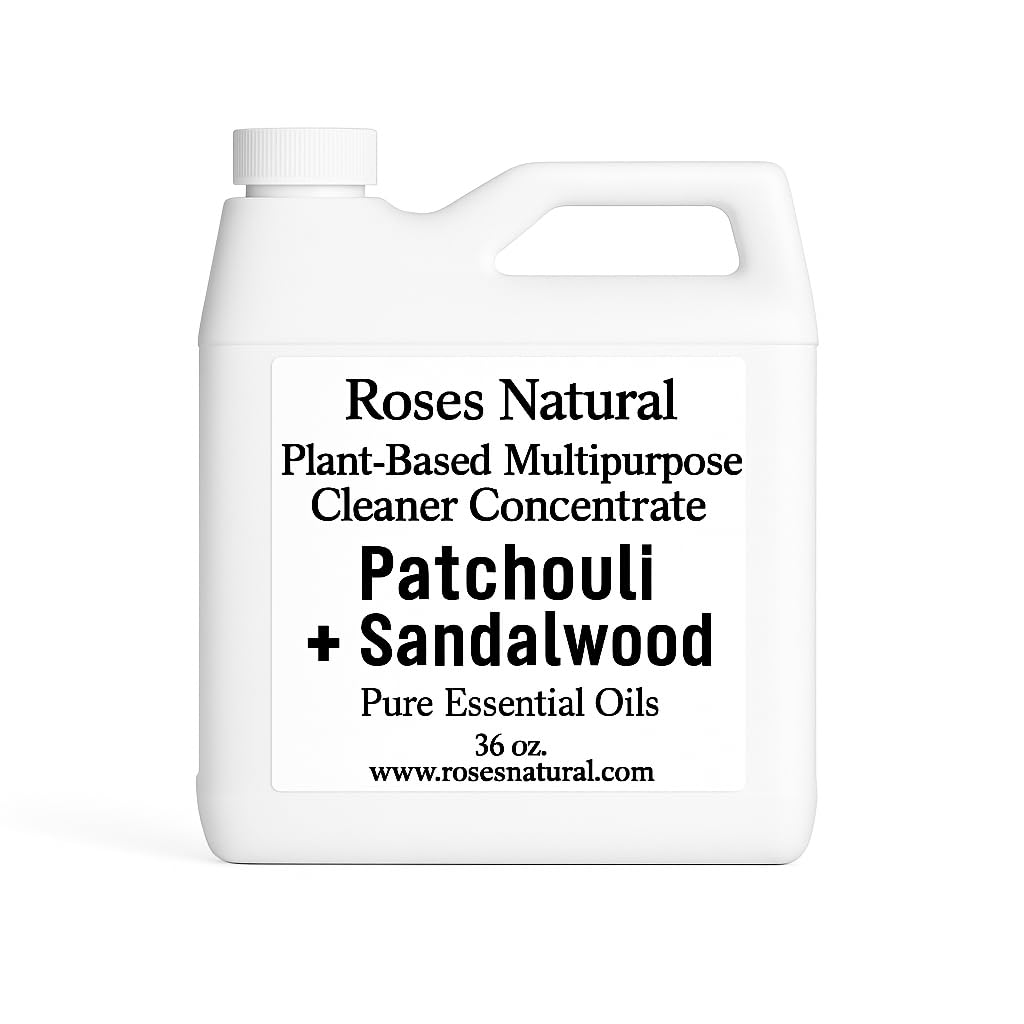 Multipurpose Cleaner Concentrate, 36 oz | Plant-Based, Non-Toxic, Biodegradable | Streak-Free Cleaning for Kitchen, Bathroom, Glass & Floors (Patchouli + Sandalwood)