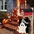 AVOIN colorlife Halloween Ghost Garden Flag 12x18 Inch Double Sided Outside, Boo Black Yard Outdoor Decorative Flag