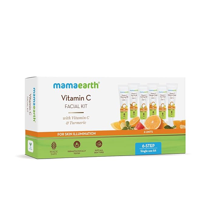 Mamaearth Vitamin C Facial Kit with Vitamin C & Turmeric for Skin