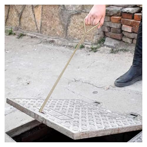 DARZYS Manhole Hook Tool, Manhole Cover Hook, Portable Roller Shutters Pulling Tool, Sturdy Drain Grate Lifter(80cm (31 1/2