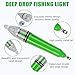 AGOOL Underwater Fishing Light, 4pcs Deep Drop Fishing Light Waterproof Flashing LED Night Fishing Light Attractive Light Green Light Bait Lure Lamp Fishing Bait Lure 5 Colors 6.7 inch 4.7 inch