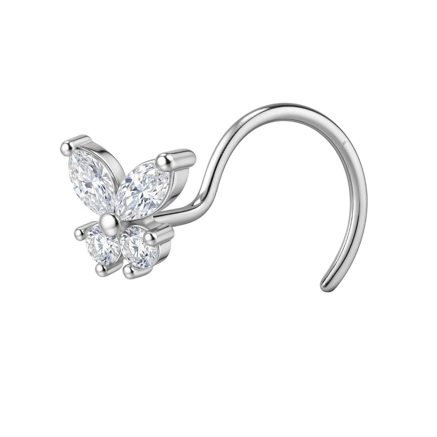 highspark 925 Silver Butterfly Nose Pin for Women | 92.5 Sterling Silver & Stunning Shine | Lovely Gift-picture-48