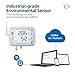Ubibot GS1-AETH1RS + TH30S-B Ethernet Thermometer Hygrometer, WiFi Temperature Humidity Sensor, Digital Temperature Data Logger, Free App Email Alert(2.4GHz WiFi & RJ45 Ethernet, no hub Required)