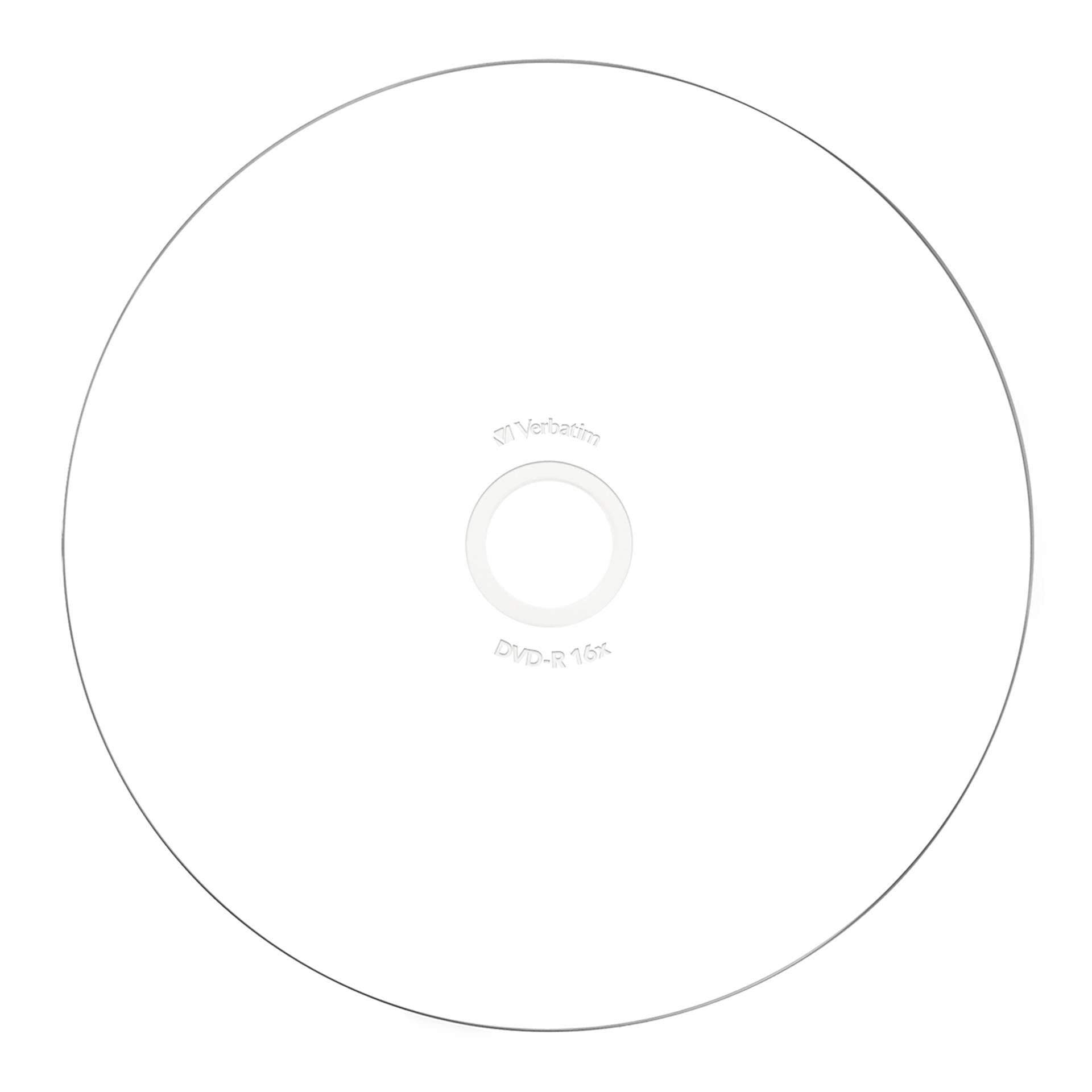 Verbatim DVD-R, General, 16X, 4.7GB Wide Print. ID Brand 25 Pack, 43538 (Wide Print. ID Brand 25 Pack)