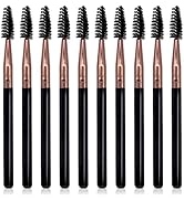 UorPoto Mascara Brush Wands Makeup Lash Spoolies Set 10Pcs Spooly Eyelash Eyebrow Brushes Applica...