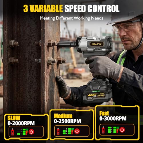 Image of SOARFLY 1 /2 inch Cordless Impact Wrench 1106Ft-Lbs (1500N.m)
