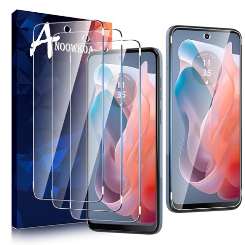 Anoowkoa Protector de Pantalla para Moto G Play 2024,Cristal Templado Pantalla Entera Antihuellas elícula protectora de vidrio templado Moto G Play 2024,2 PCS
