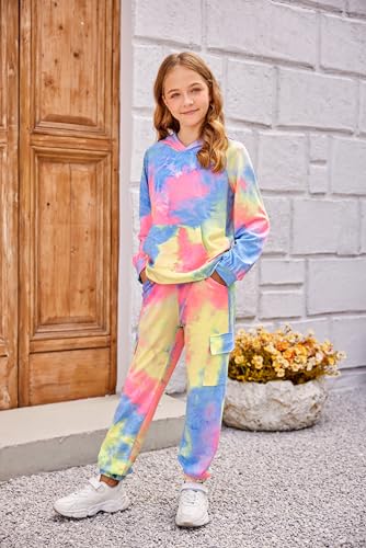 Image of Arshiner 2 Pieces Girls Outfits Fall Sweatsuits Sweatshirts and Sweatpants