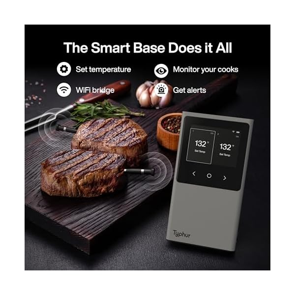 Sync WiFi Wi-fi Meat Thermometer Digital | 2 Probes | 6 Sensors | Good Bluetooth 5.4 and Limitless WiFi Monitoring | Improved Stability | Waterproof | for BBQ, Grill, Smoker, Oven, Kitchen - Image 5