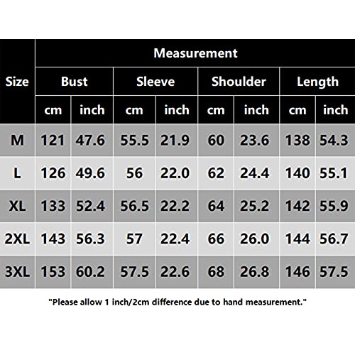 Yaohuole Button Up Long Sleeve Home Robe Side Split Men's Kaftan Long Gown Thobe Casual Shirt White M #TOP5