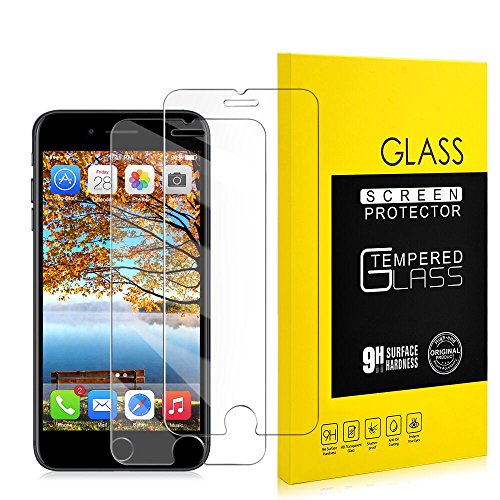 [2 Pack] iPhone 7 Screen Protector, iPhone 8 Screen Portector, Tempered Glass Screen Protector Support iPhone 8, iPhone 7 (4.7’’ inch)