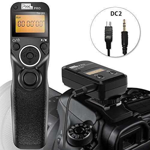 Wireless Remote Shutter for Nikon, Pixel TW-283 DC2 Wireless Shutter Release Cable Timer