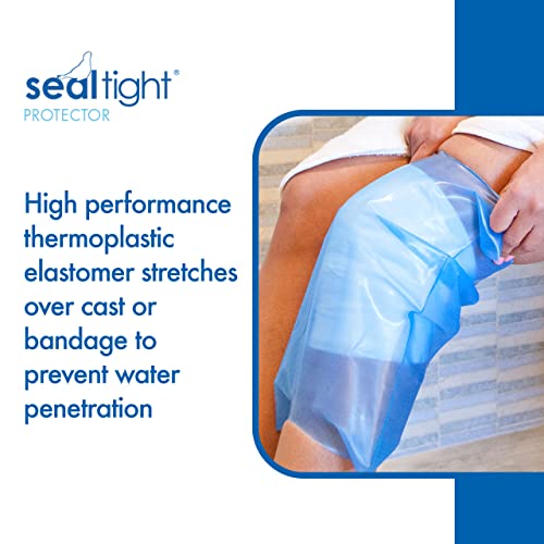 Brownmed - Seal-Tight Protector Knee - Knee Cast Cover for Showers & Swimming - Waterproof Cast & Bandage Shower Protector - Durable Shower Bag for Knee Casts - Large - Thumbnail 4