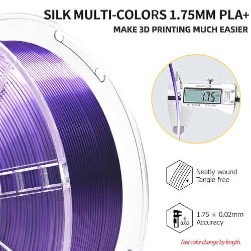 Image of iBOSS PLA Pro (PLA+) 3D Printer Silk Filament 1.75mm,Shiny Silk Purple 3D Printing Filament,1kg Spool (2.2lbs),Dimensional Accuracy + /- 0.02mm,PLA Plus 3D Filament,Fit Most FDM Printer(Silk Violet)