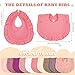 Seematn 10 Pcs Baby Muslin Bibs for Unisex Girls & Boys Drool Bibs Bandana Ruffle Soft Cotton for Newborn Infants Toddlers(Retro Colors)