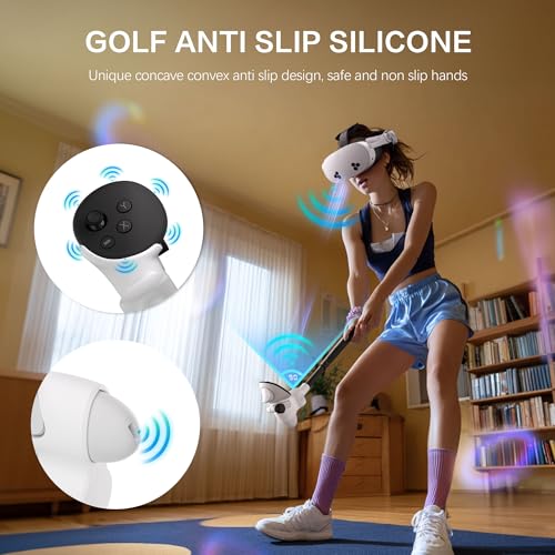 WOUMNTT Golf Club Attachment Compatible with Meta Quest 3/3S Controllers, Left & Right VR Golf Handle Accessory with Non-Slip Rubber Grip, Realistic Golf Simulator Experience for Q3S/Q3 VR Gaming - image 3