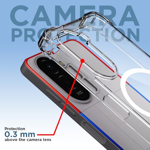 Image of Amazon Basics Back Cover for Poco M7 Plus 5G Mag-Safe Shockproof PC + TPU Protective Case Magnetic Support Bumper Case (Transparent Mag-Safe)