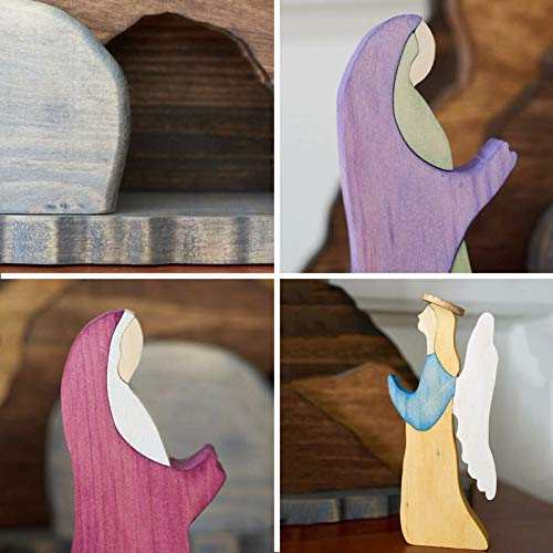 image for Xuanku Easter Resurrection Scene Wooden Decoration Easter Decor Wooden