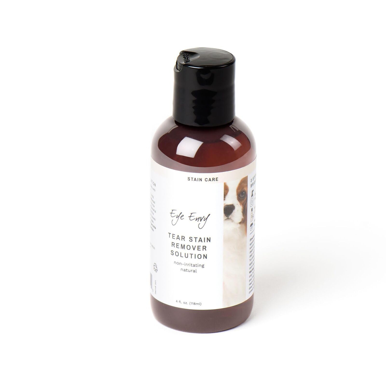Eye Envy Mancha de lágrimasSolución removedora para Perros|100% Natural, Seguro|Recomendado por criadores/Veterinarios/manipuladores Profesionales/peluqueros|Contiene Plata coloidal, 4 oz