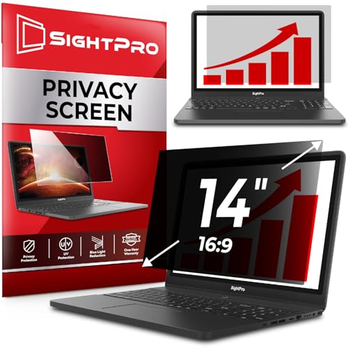 SightPro 14 Inch 16:9 Laptop Privacy Screen Filter...