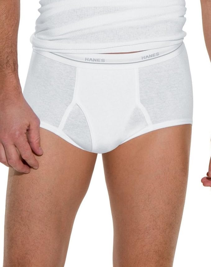 Hanes Men's Underwear Briefs, Cotton Mid Rise Briefs, Covered Waistband, Moisture Wicking, 8-pack - White - 8 Pack XX-Large