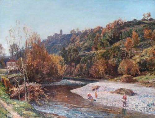 Toile Décor Art Mural Classique Il Fiume a Cagnes pour habiller un grand mur de chambre