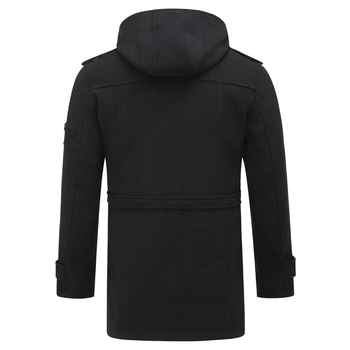 YOUTHUP Manteau Homme en Laine Hiver Chaud Veste avec Capuche Epais Parka Trench Coat Caban