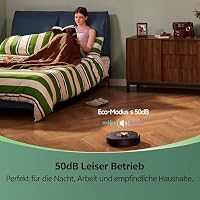 Vexilar Saugroboter mit Wischfunktion, 8000Pa & 180 Min Laufzeit Staubsauger Roboter mit LiDAR Lasernavigation & No-Go-Zonen, App/Alexa/iWatch Steuerung, Ideal für Tierhaare Teppiche (Schwarz) – Ansicht 8