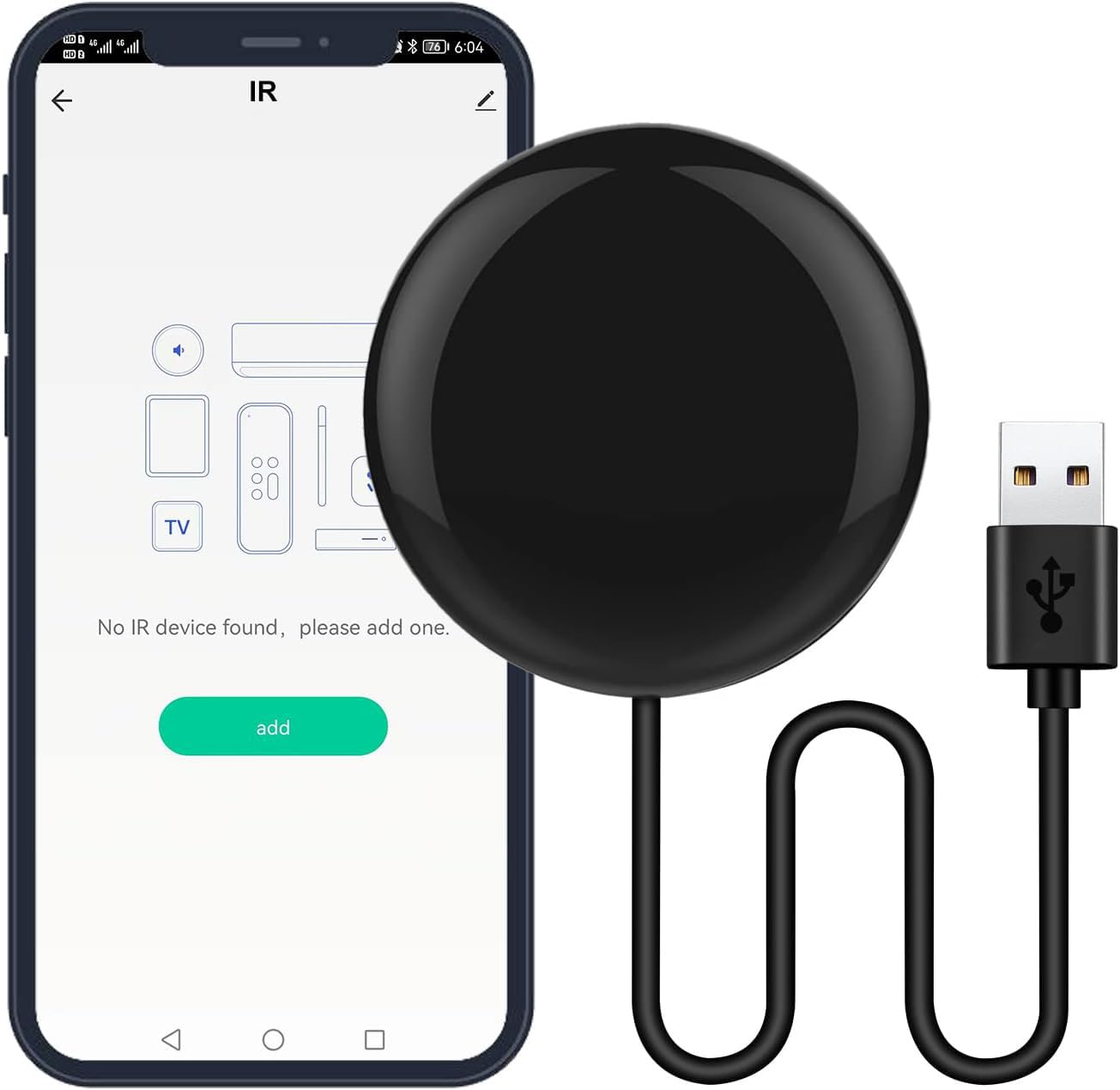 TDOO Smart Wifi IR Remote Controller,Tuya Universal IR Blaster Smart Air Conditioner Controller, for TV Set-Top Box Light Audio DVD ect Support Alexa Google Home