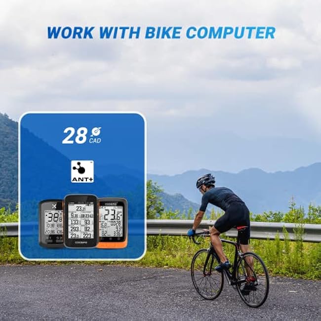 MOOFIT Speed/Cadence Sensor,ANT+ Bluetooth Cycling Cadence Sensor,Wireless RPM Sensor for Bicycle or Spin Bike,IP67 Speed and Cadence Sensor Compatible with Wahoo, Zwift, Openrider, Peloton