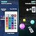 Pool Toys, LED Beach Ball, Glow in Dark Party Supplies, 4 Pack Inflatable Light up Ballon 12'' Floating Pool Light with Remote 16 Color 4 Mode (4 Pcak)