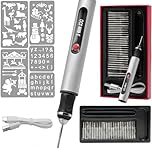 Gravierstift – Kabelloser elektrischer Gravur Stift mit 30 Bits, tragbarer Gravierstift für über 50 Materialien, wiederaufladbares Design für Künstler und DIY-Anwender
