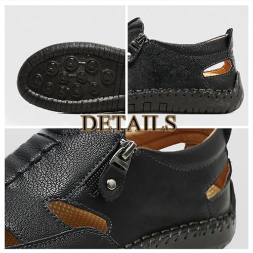 Men's Closed Toe Sandals, Mens Dress Sandals, Mens Orthopedic Hollow-Out Summer Sandal Male Shoe Casual Breathable3