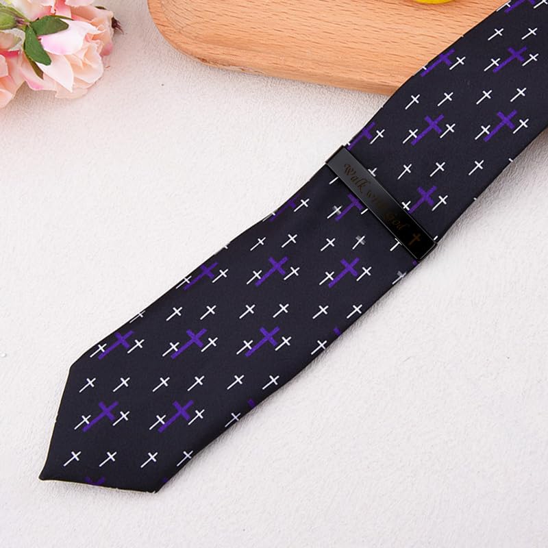 Set de corbatas religiosas clip para hombre miniatura 7