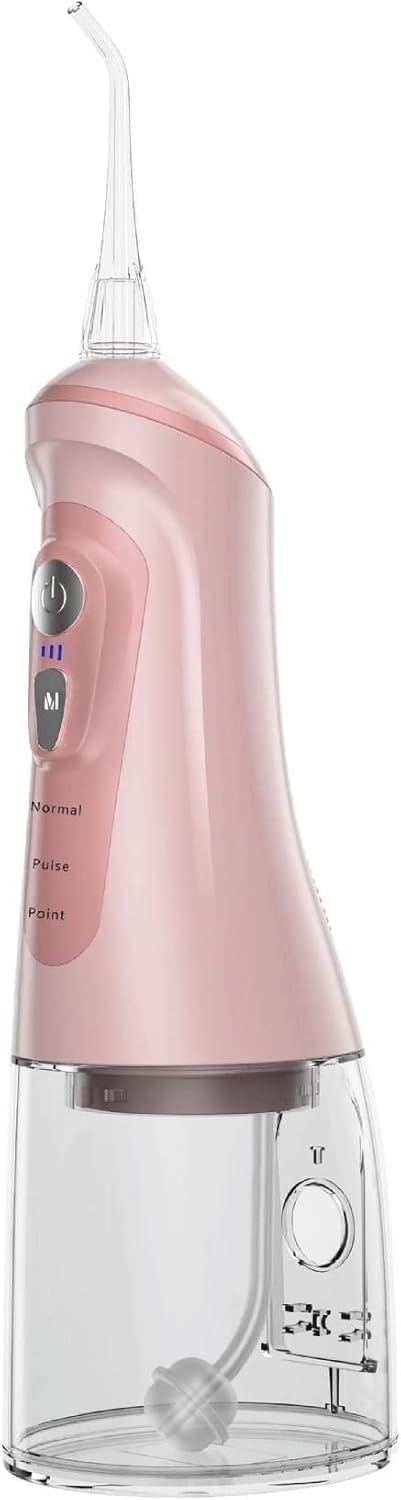 Water Flosser - Cordless Dental Irrigator Pick - Adult Oral Care Floss Kit 320ML Portable Water Tank and