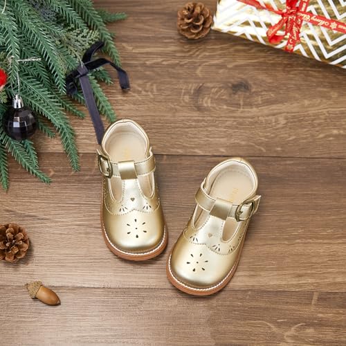 Image of PHIRAMIN Toddler Girl Mary Jane Dress Shoes-Little Girl School Uniform Shoes for Wedding Party
