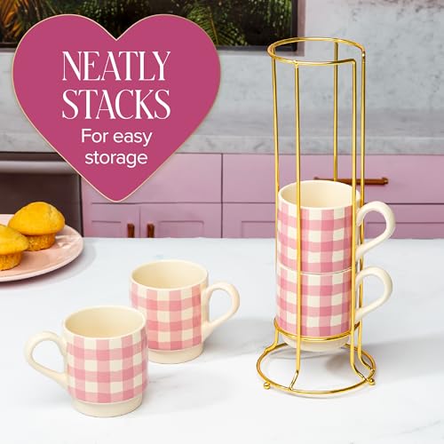 Set de 4 Mugs Paris Hilton con Rack Dorado miniatura 2